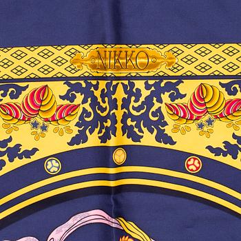 HERMÈS, 2 silk scarves, 'Nikko' & 'L'hiver'.