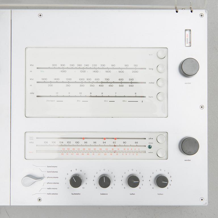BRAUN Audio 250 Ch HIFI SYSTEM WITH TWO L 600 LOUDSPEAKERS, 1968/69.