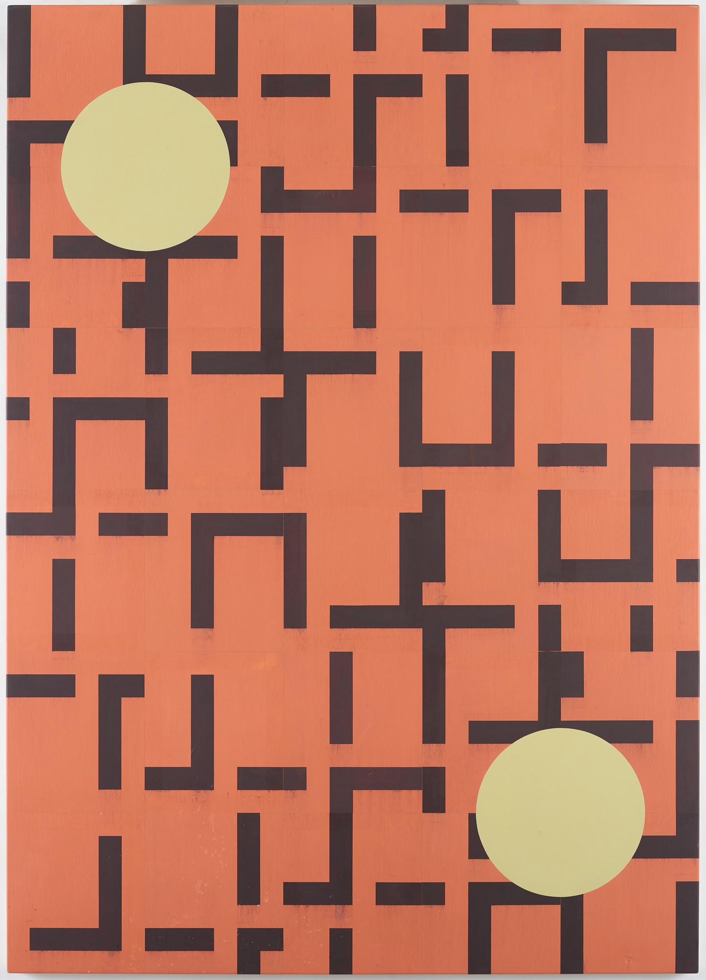 Olle Borg, signed and datead 2006 on verso. Oil and enamel on canvas (mounted on board).