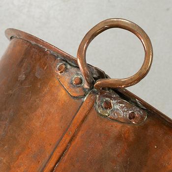 A copper cauldron, 19th century.