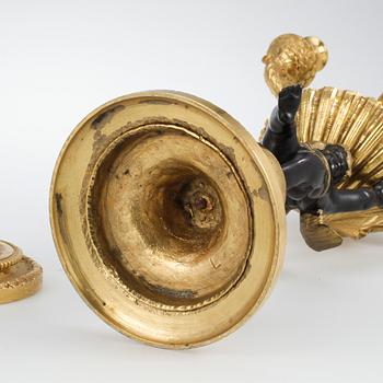 KANDELABRAR, ett par, Louis XVI-stil, 1900-tal.