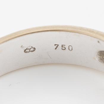 Ring, 18K white gold set with brilliant-cut diamonds.