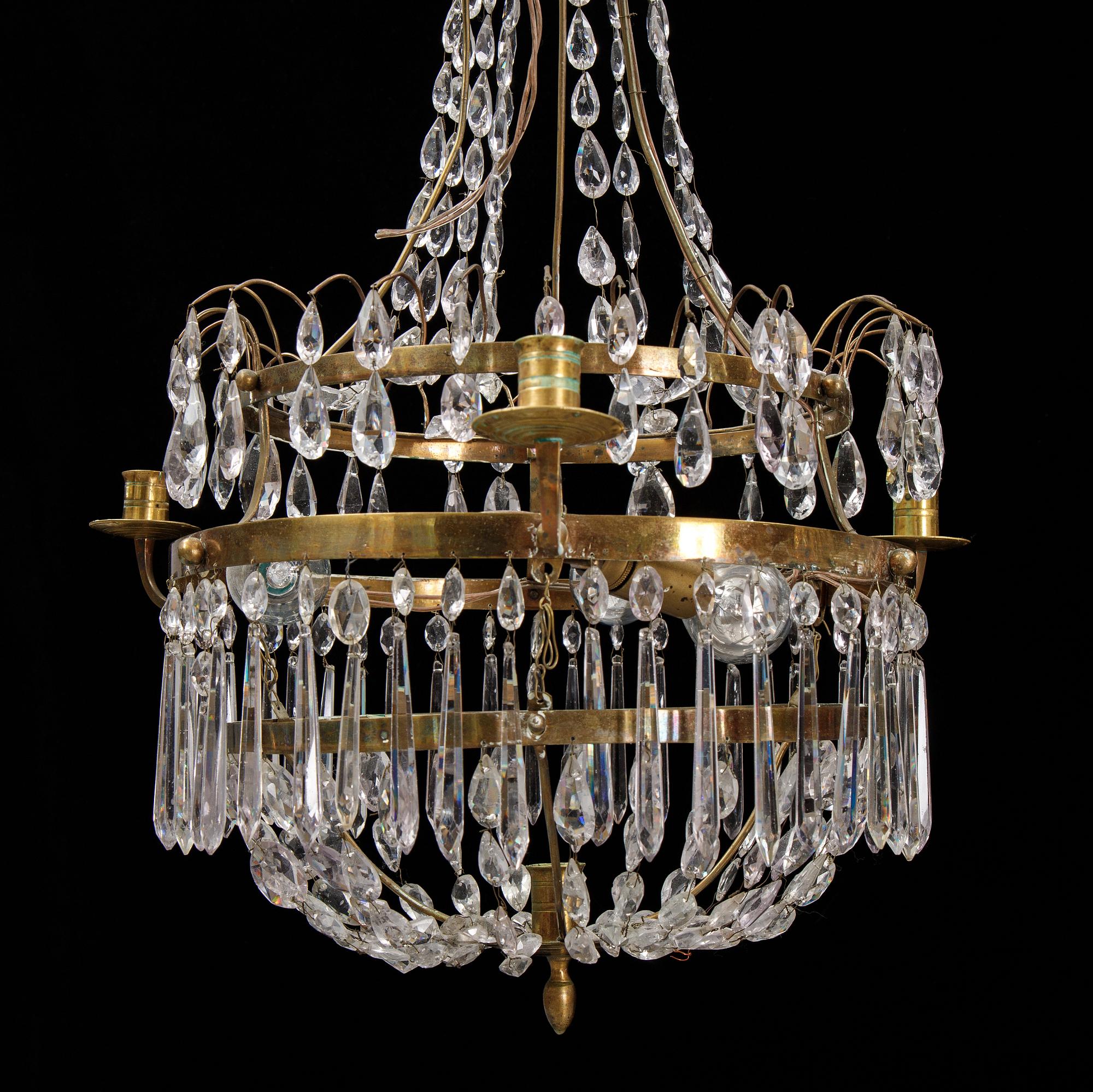 A Gustavian style chandelier, 20th Century.