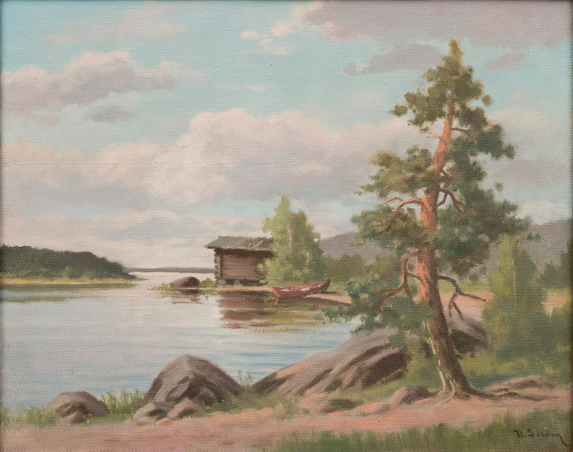 UUNO SOLDAN, öljy kankaalle, signeerattu.