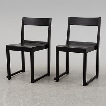 A set of six 'Orkesterstolen' chairs by Sven Markelius.