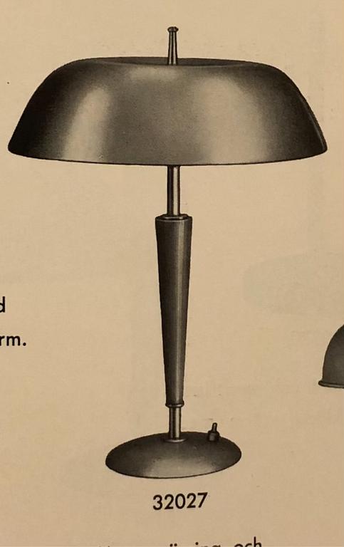 Bertil Brisborg, a pair of table lamps model "32027", Nordiska Kompaniet, Sweden 1940s-50s.