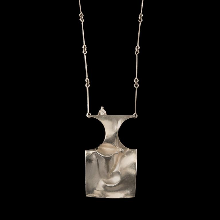 Björn Weckström, HALSSMYCKE, silver, "Barbarella", Lapponia 1973. Vikt 61 g.