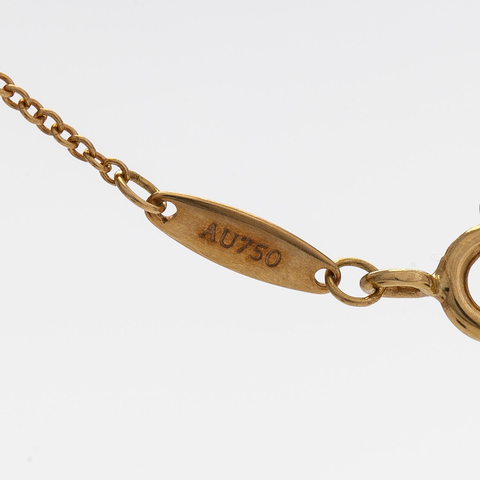 Tiffany & Co, Elsa Peretti, kaulakoru, "Diamonds by the Yard", 18K kultaa ja briljanttihiottu timantti.