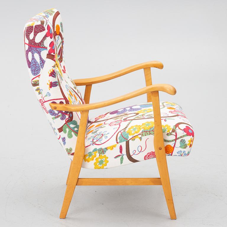 Elias Svedberg, armchair, model 563-001 from the Triva series, Nordiska Kompaniet, 1940s.