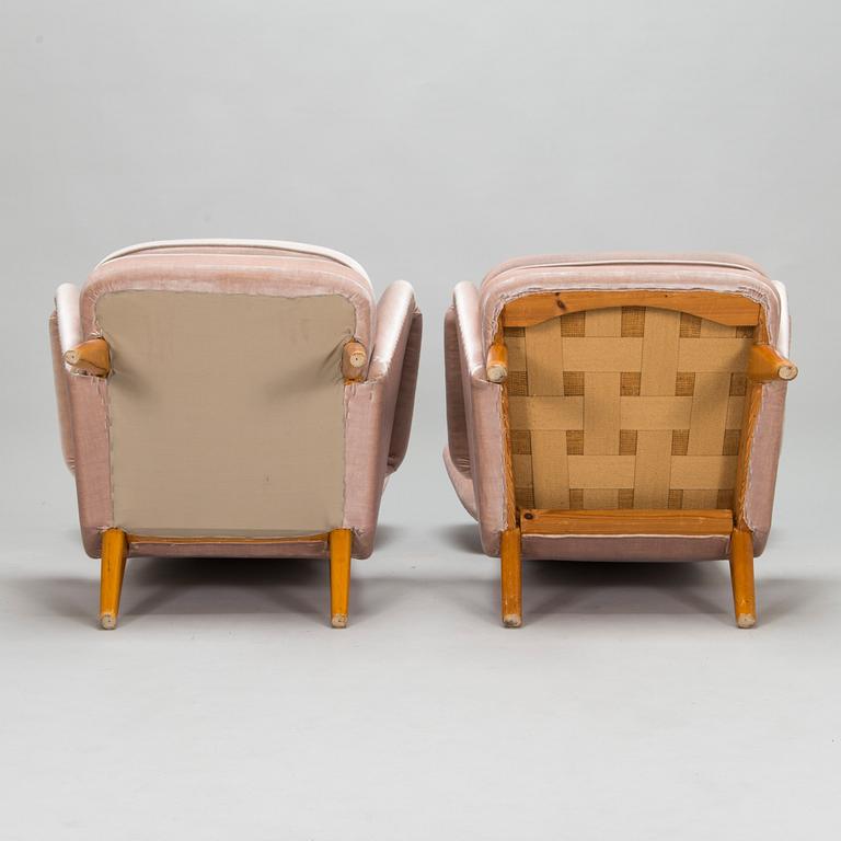 Carl Gustaf Hiort af Ornäs, nojatuolipari, Hiort Tuote Puunveisto, 1940-luku.