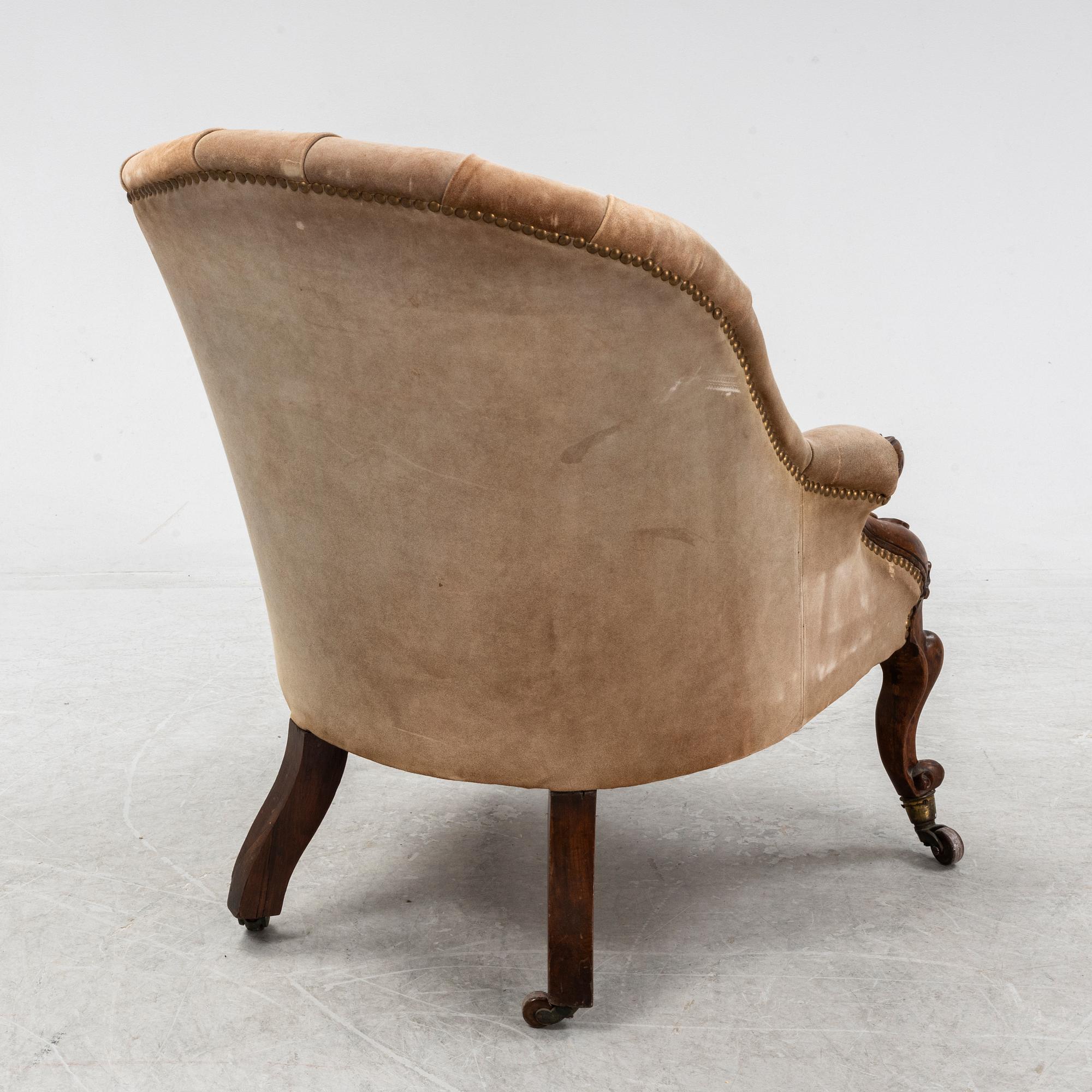 A rococo style easy chair, 19th Century. - Bukowskis