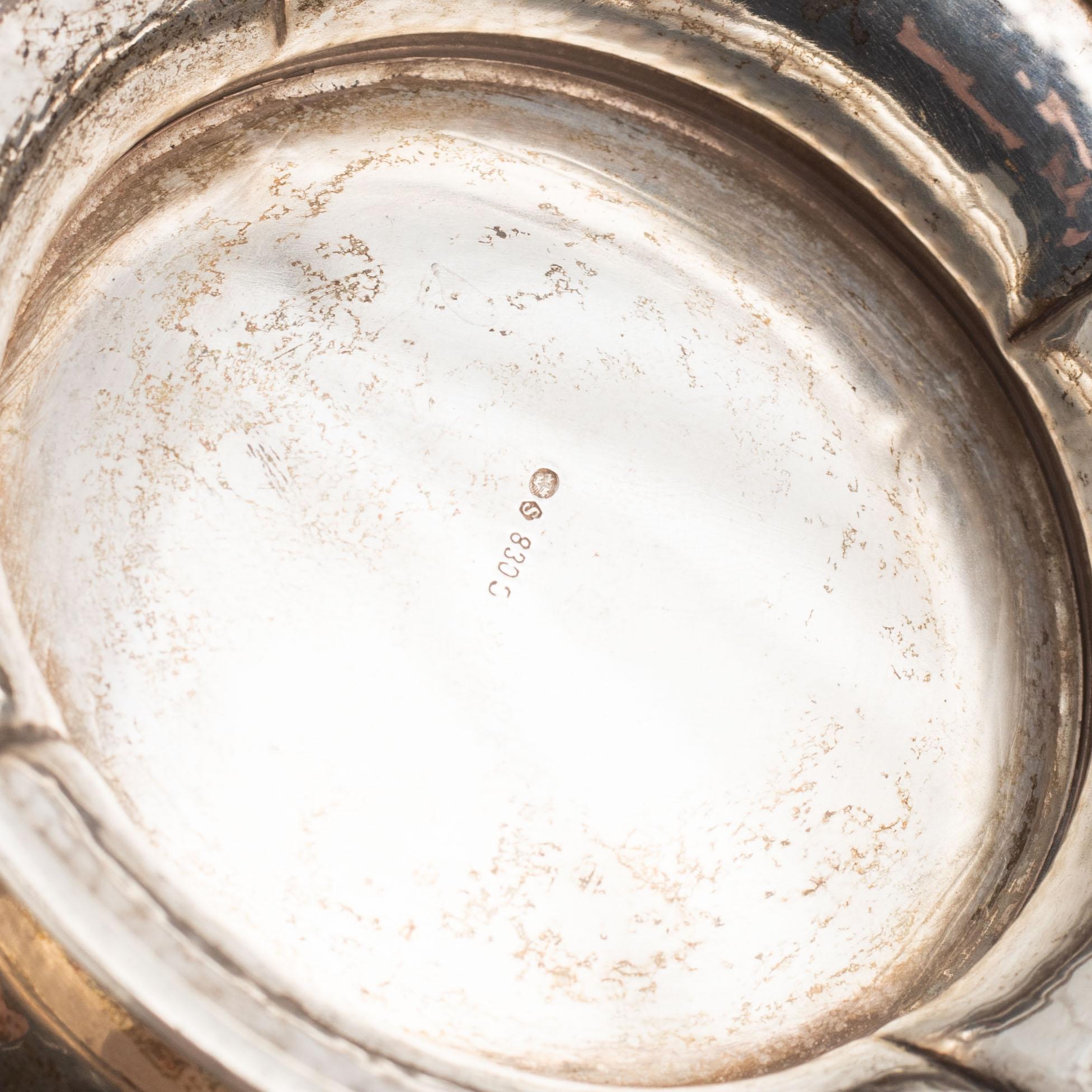 A 3-piece silver coffee service, Swedish import marks, first half of the 20th century.