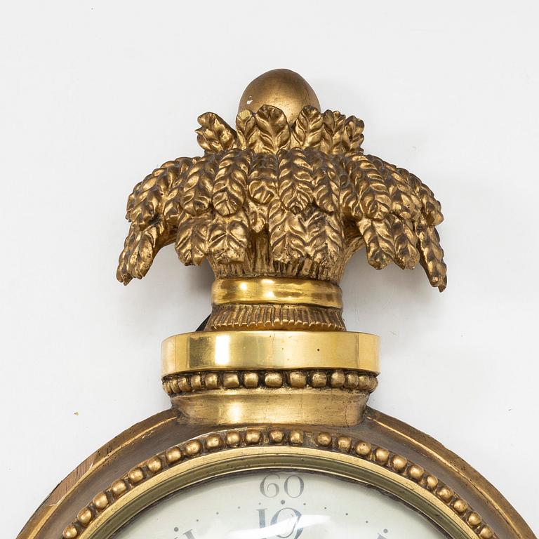 Väggpendyl, sengustaviansk, Sven Peter Hörning (1750-1808, urmakare i Stockholm, övertog Petter Ernsts urfabrik 1785).