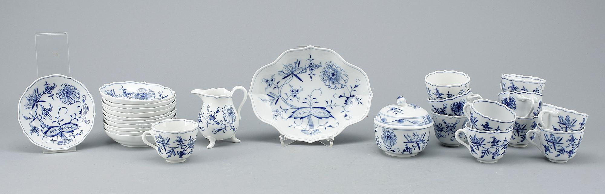 KAFFESERVIS, 14 delar, porslin, Meissen, 1900-tal.