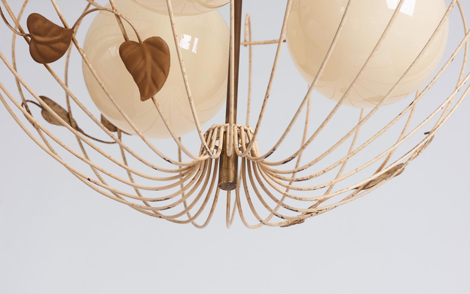 A pair of Swedish Modern ceiling lamps, 1940s.