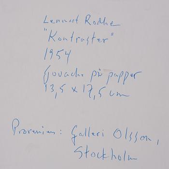 Lennart Rodhe, "Kontraster".