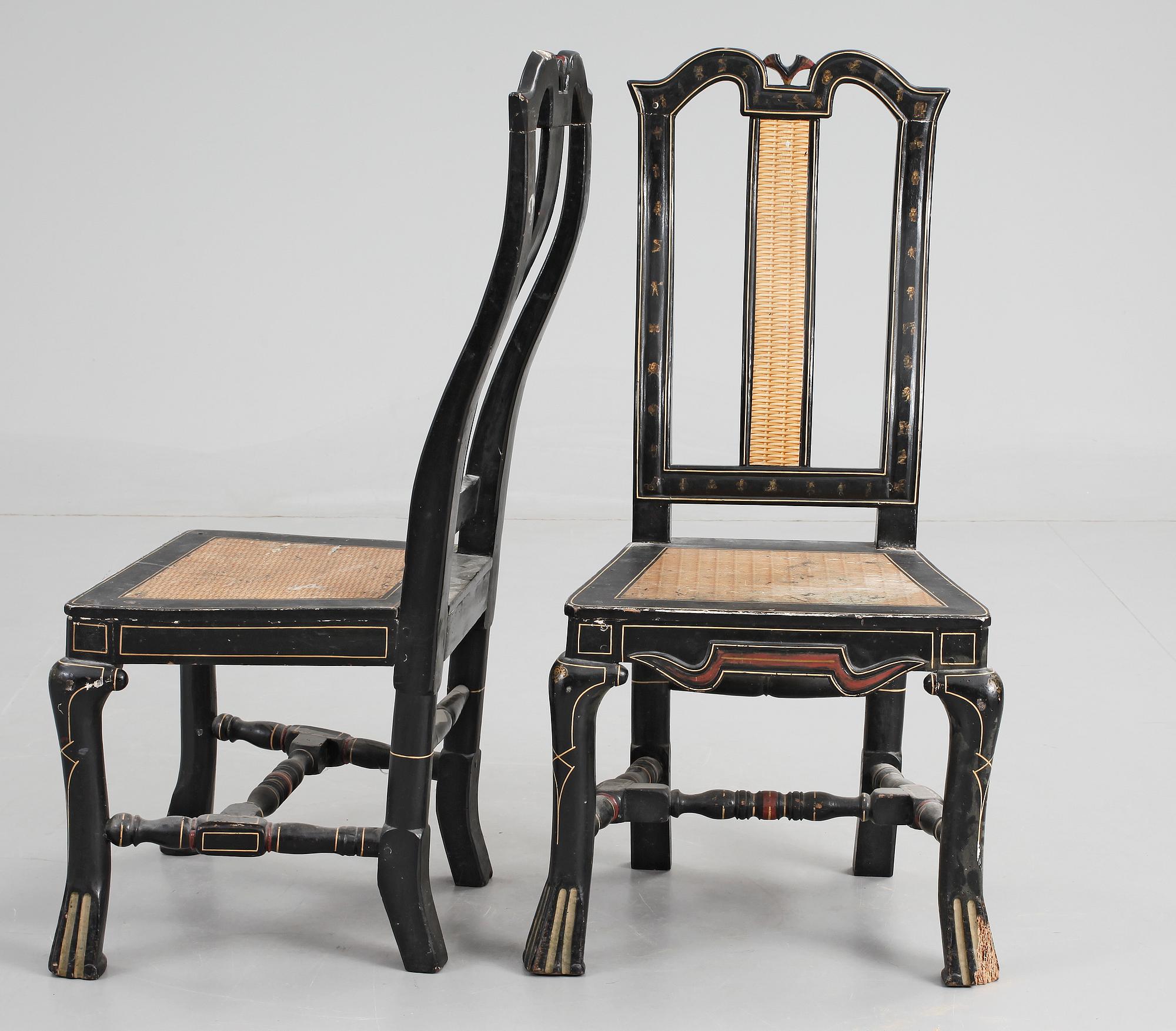 STOLAR, ett par, barock, 1700-tal.