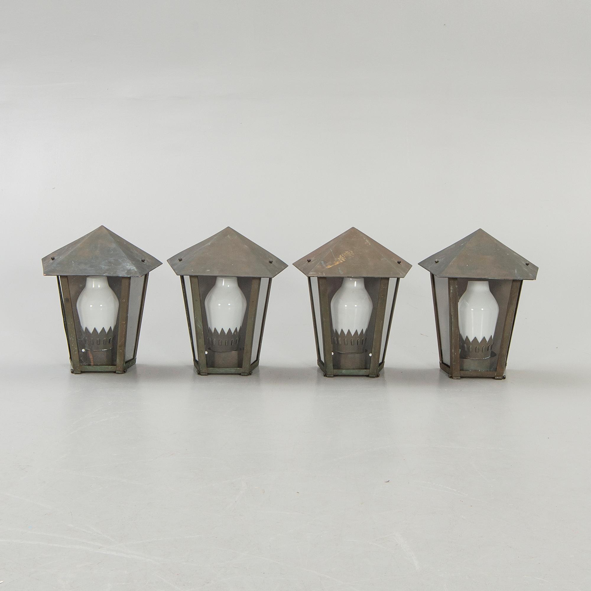 Exterior lighting, 4 pcs, second half of the 20th century.