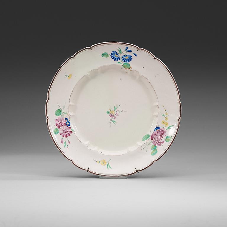 A Swedish Marieberg faience serving dish, 18th Century.