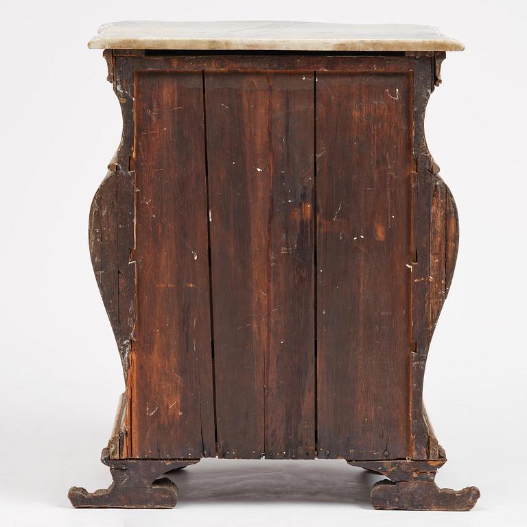 Byrå, Mathias Ortmanns (ca.1692–1757) art. Danmark, 1700-talets mitt. Rokoko.