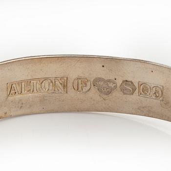 Bracelet and necklace, faceted smoky quartz, silver, Alton, Sweden 1966.