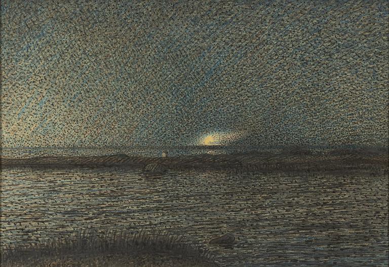 Nils Kreuger, mixed media, signed and dated 1900.