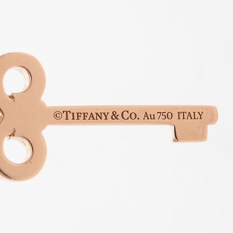 Tiffany & Co, kaulakoru, "Tiffany Keys" 18K ruusukultaa ja briljanttihiottuja timantteja.