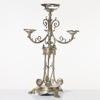 Bordsuppsats, nysilver, Elkington & Co, England, 1862.