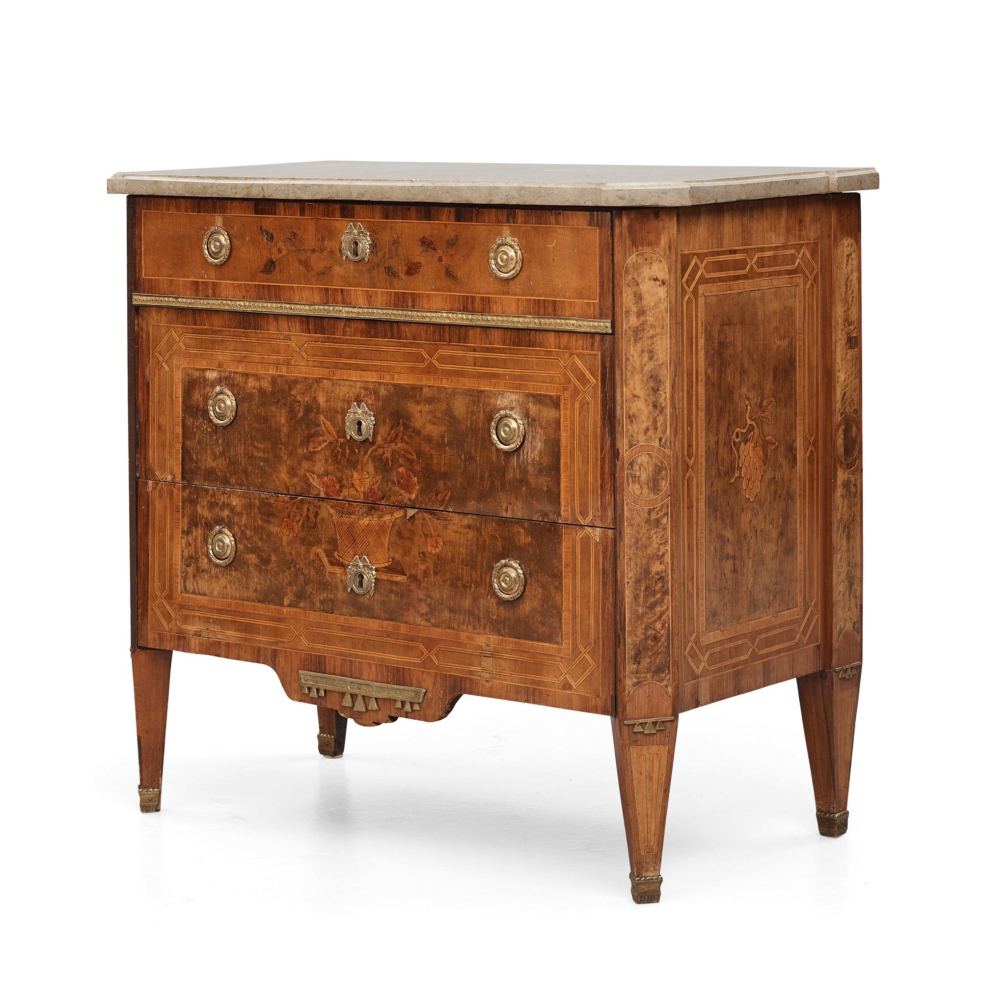 A Gustavian commode, attributed to C Lindborg (master 1781-1808).