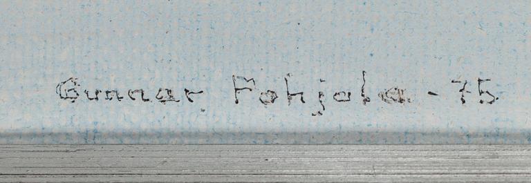 Gunnar Pohjola, olja på duk, signerad och daterad -75.