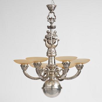 Per Torndahl, a Swedish Grace ceiling lamp, Atelier Torndahl, 1920s.