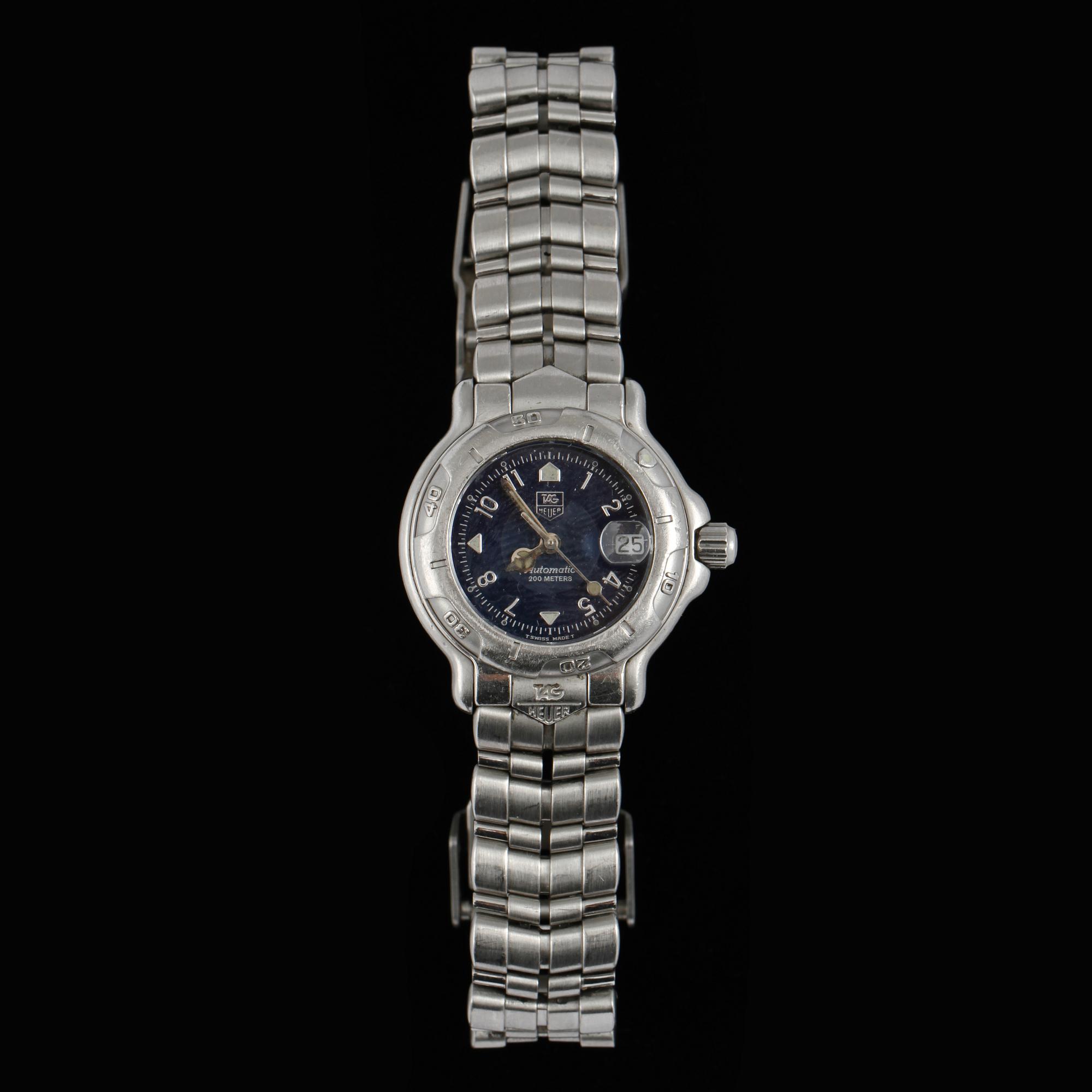 DAMARMABANDSUR, stål, Tag Heuer, automatic, 1990-tal.