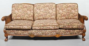 SOFFA, chippendalestil, omkring 1900-talets mitt.