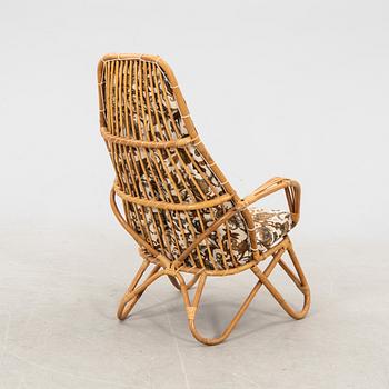 A rattan armchair from the sencond half of the 20th century.