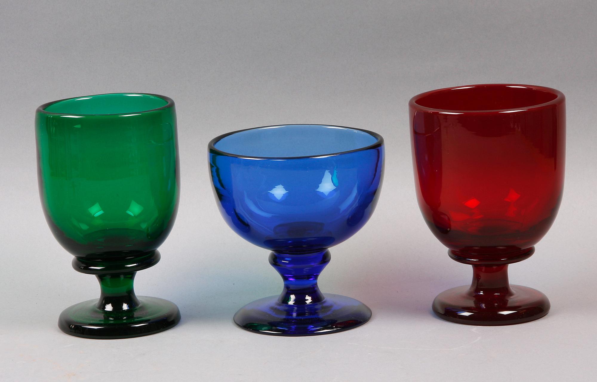 POKALER, 3 st, glas. Monica Bratt, Reijmyre.