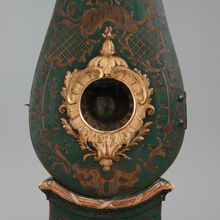 A Swedish Rococo 18th century longcase clock.