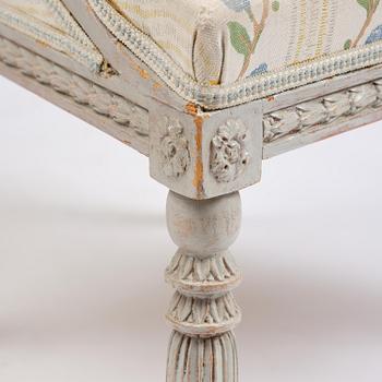 A pair of Late Gustavian style armchairs early 19th century.