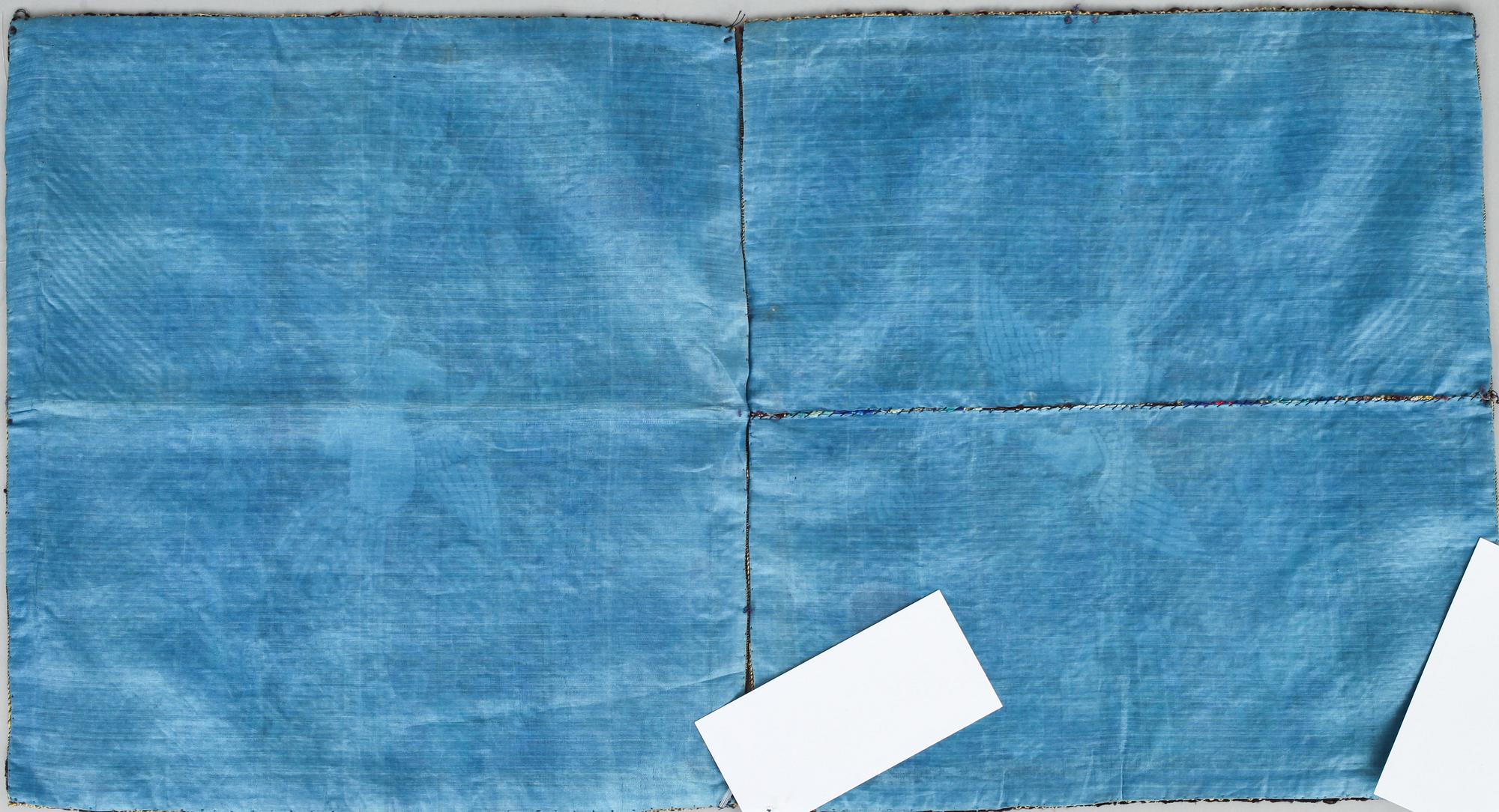 RANGMÄRKEN, 8 st., siden, s.k. Buzis. Ca 28-33 x 29,5-33,5 cm vardera. Kina omkring 1900.