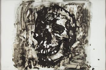 Yan Pei-Ming 严培明, lithograph, signed and numbered 23/75.