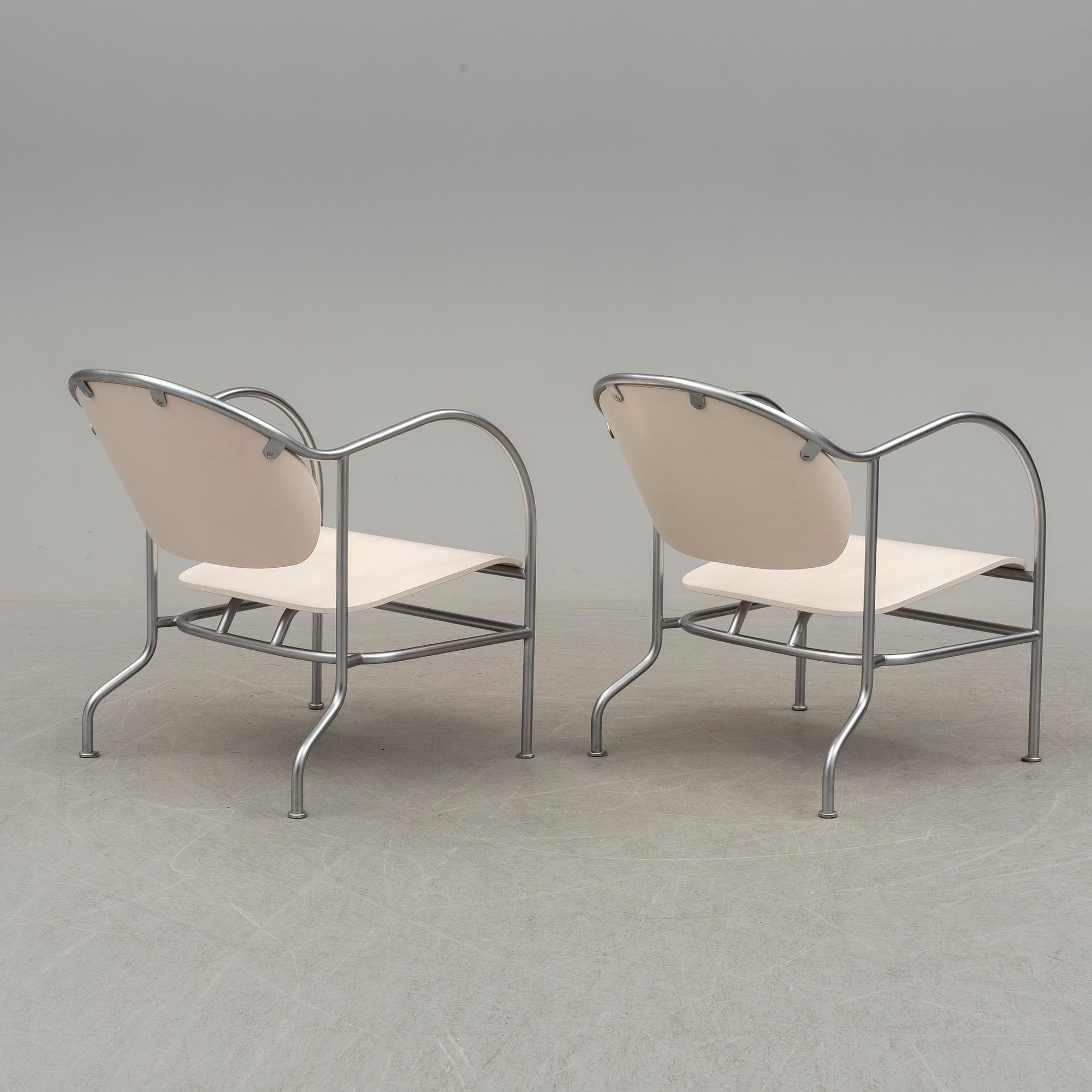 A pair of end of the 20th century  'Sven' chairs by Mats Theselius for Källemo.