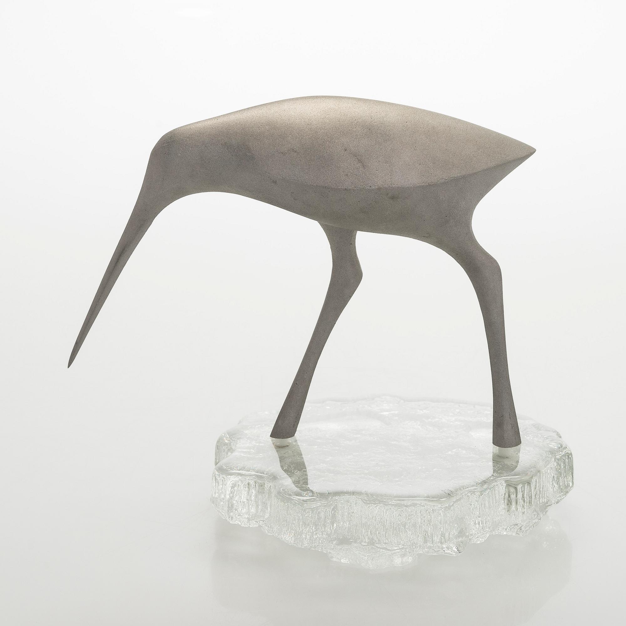 Tapio Wirkkala, a 'Sandpiper' bird sculpture, stamped Kultakeskus Oy Design: Tapio Wirkkala.