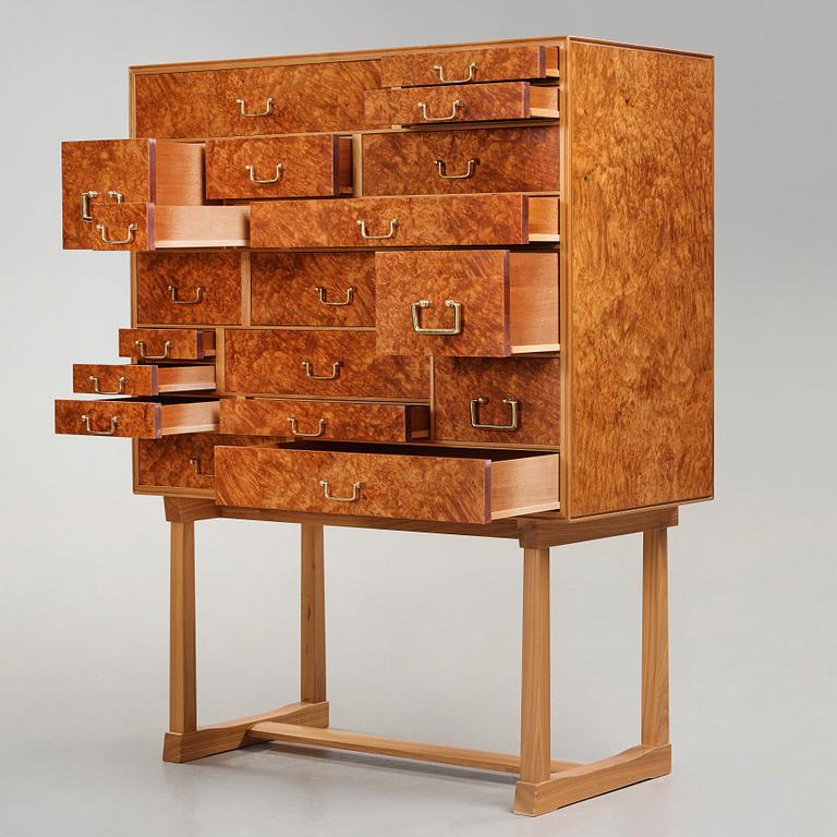 Josef Frank, a 'National Museum' mahogany, walnut and burrwood cabinet, Svenskt Tenn, Sweden, 1960-70's.