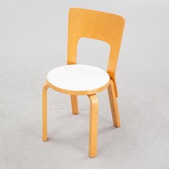 Alvar Aalto, stolar, 4 st, modell 66, Artek, Finland, 1900-talets slut.