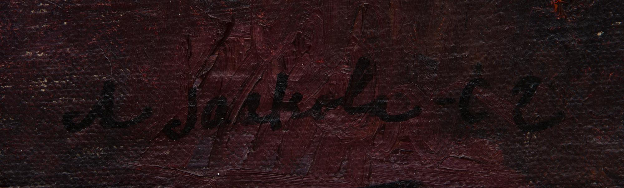 ALPO JAAKOLA, NAINEN LILASSA.