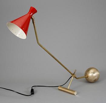 BORDSLAMPA, troligen Stilnovo, Italien 1950-tal.