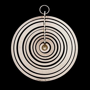 TAPIO WIRKKALA, pendant "Silver Moon", silver. Westerback, Helsinki Finland 1974.