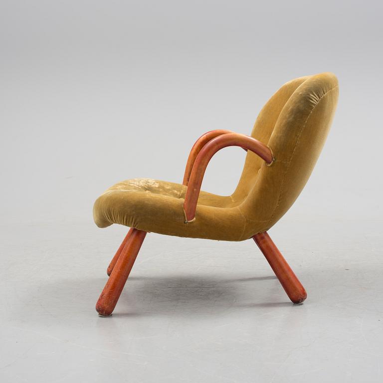 PHILIP ARCTANDER, tillskriven. Fåtölj, "Clam Chair" / "Muslinge", 1940/50-tal.