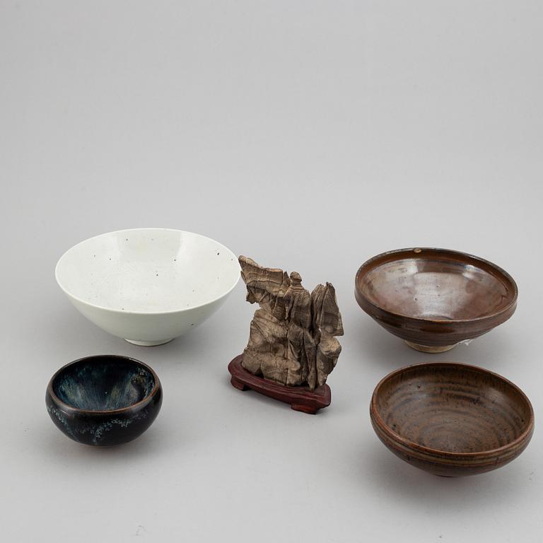 A group of five Chinese objects, Song dynasty and later.