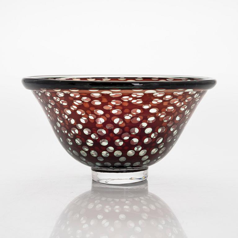 Edward Hald, a 'Graal' glass vase, signed Orrefors, S-graal 1701 L Edward Hald.