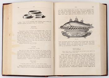 KOKBOK, "Kokkonsten som vetenskap och konst" av Charles Emil Hagdahl, tryckt i Stockholm 1879.